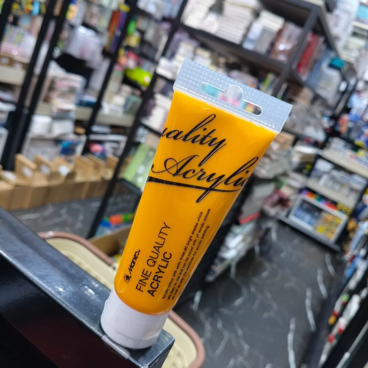 Maries Acrylic Colour Paint 75ml- Orange Yellow 2