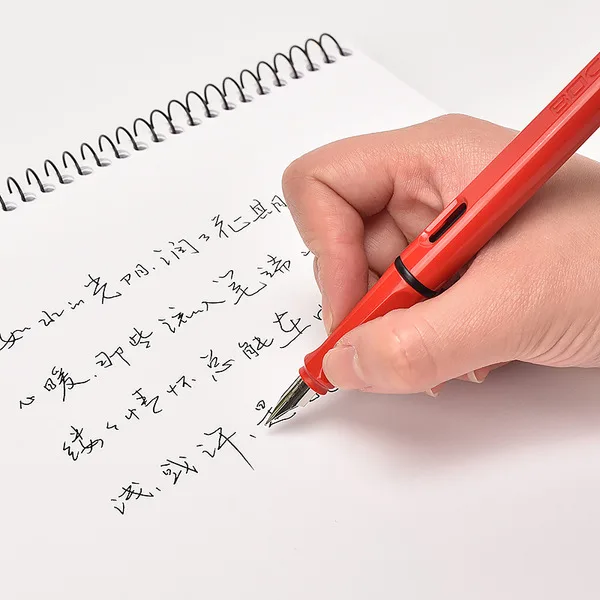 Bocai Student Fountain Pen Nib size: 0.38 mm EF (body color Chinese red ) 2
