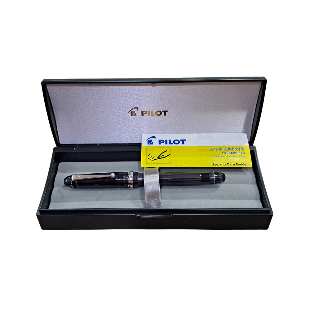 Pilot Custom 74 Fountain Pen NIBS SIZE [M] Black 14 karat Gold Rhodium nibs 2