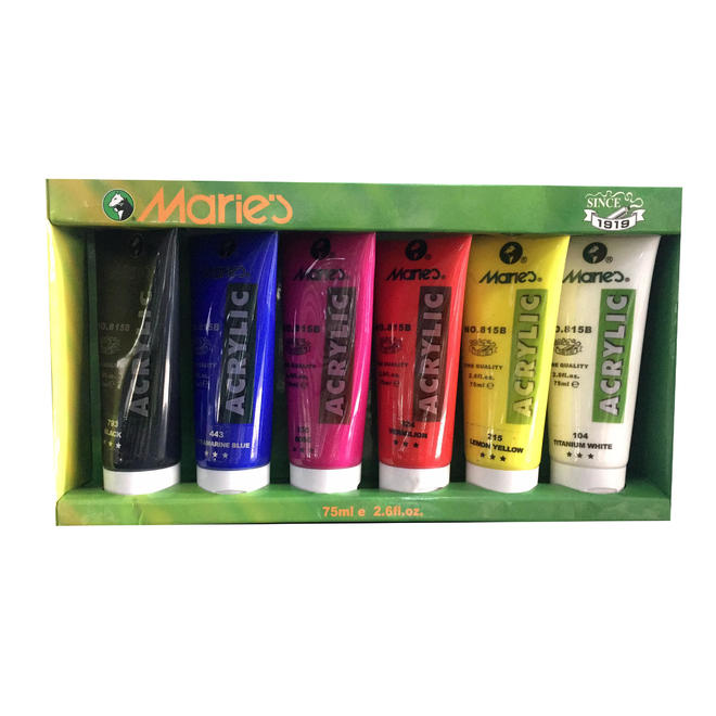 Maries Acrylic Color 75ml Set 6pc