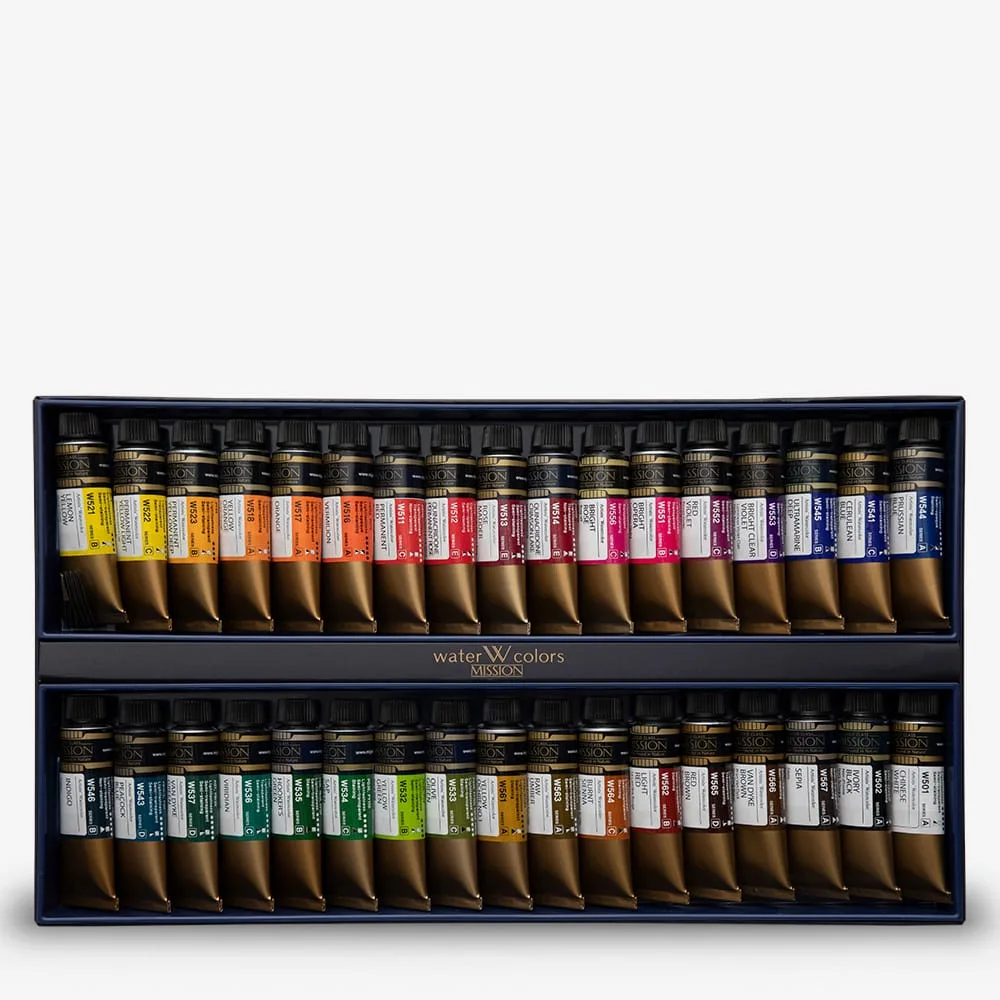 MIJELLO MISSION Gold Class Watercolor Set 15mlX34 colors MWC-1534 2