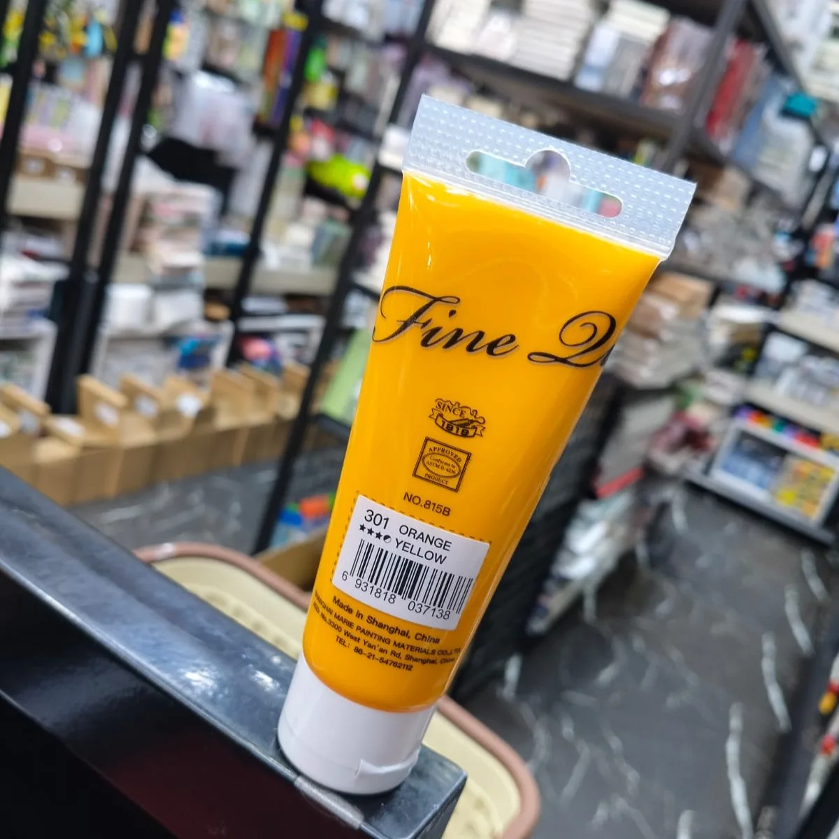 Maries Acrylic Colour Paint 75ml- Orange Yellow